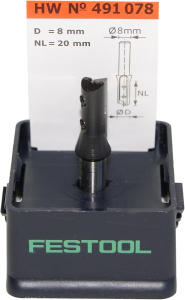 Festool фреза с пазовыми пластинами, HW 8 мм HW S8 D8 / 20 WP z1 каталожный номер 491078