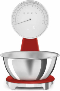 Кухонные весы Smeg KSF01RDWW красные