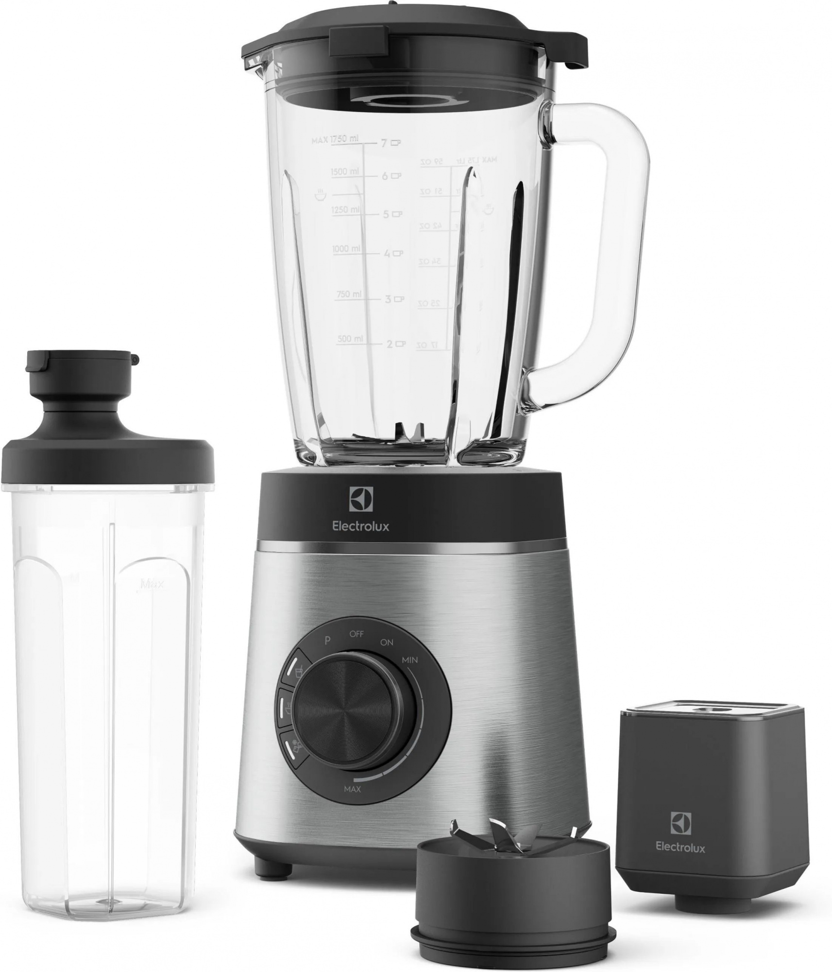 Блендер Electrolux Explore 6 E6VB1-8ST 1400 Вт, 1,75 л, стационарный, нержавеющая сталь, черный/серебристый