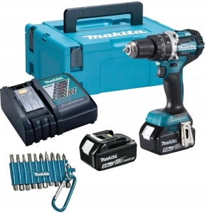 Дрель-шуруповерт ударная аккумуляторная Makita DHP484RTJ