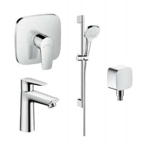Душевой набор со смесителем Hansgrohe Talis E Lpset0484 хром
