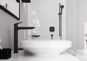 Смеситель для ванны Hansgrohe Vernis Shape 71468670 матовый черный