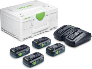Набор аккумуляторов и зарядного устройства Festool SYS Energy Kit 18V 4xTBX4/TCL6 578823