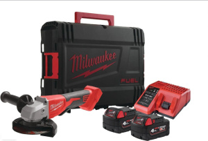 Бесщёточная угловая шлифмашина Milwaukee M18 BLSAG125XPDMC 25,0 Ah и ЗУ и кейс 4933499460