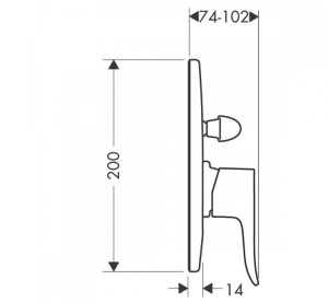 Смеситель для ванны Hansgrohe Metris 31484000 хром