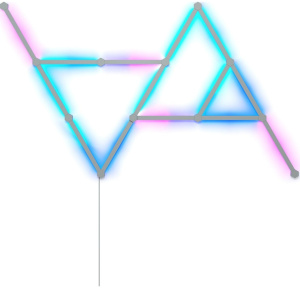 Комплект световых модулей Nanoleaf NL59-K-6002LW-15PK-EU Lines 60° RGBW, 15 шт.