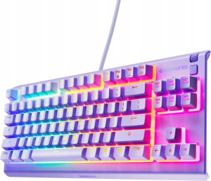 Клавиатура Steelseries Apex 3 TKL (64941), лавандовая