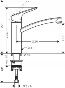 Смеситель Hansgrohe Talis S 71832000, хром