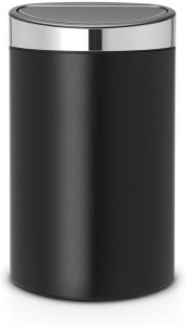 Мусорное ведро Brabantia Touch Bin New 114847, 40 л, матовое чёрное