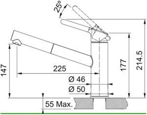 Кухонный кран Franke Orbit pull-out 115.0623.147, капучино