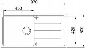 Кухонная раковина Franke Basis BFG 611-97 114.0367.637, оникс