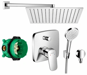 Душевой комплект Hansgrohe Logis Slim 26691400+71405000+01800180