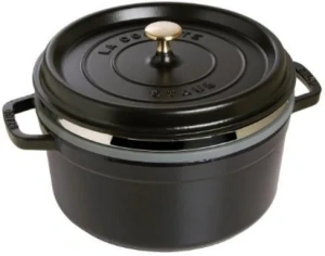 Круглая жаровня Staub с пароваркой Ø 26 см, чёрная 40510-606-0
