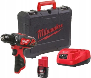Шуруповёрт Отвертка Milwaukee M12 BDD-201C 4933479439 1х2,0 Ач в кейсе с АКБ и ЗУ