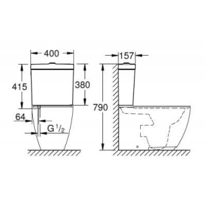 Смывной бачок Grohe Essence 39579000, белый