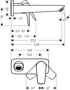 Смеситель для раковины Hansgrohe Talis E 71734700 Матовый Белый