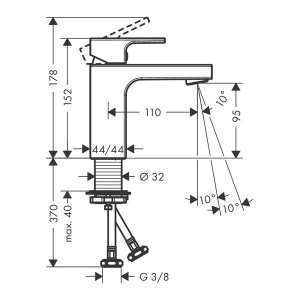 Смеситель для раковины Hansgrohe Vernis Shape 100 71569670
