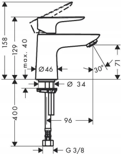 Смеситель для раковины Hansgrohe Talis E, хром 71706000