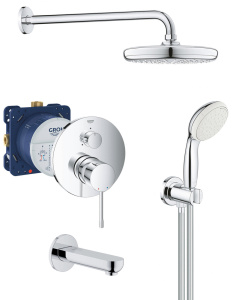 Душевой комплект Grohe Essence 24092DC103, нержавеющая сталь