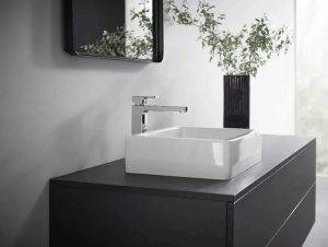Смеситель для раковины с автоматическим сливом Hansgrohe Vernis Shape 71562000, хром