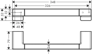Поручень Hansgrohe AddStoris, черный матовый 41744670
