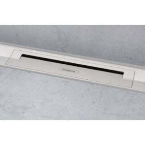 Наружный линейный слив Hansgrohe RainDrain Flex 100см 56053800, шлифованная нержавеющая сталь