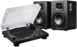 Стереокомплект Audio-Technica AT-LP120XBT + AT-SP3X, черный
