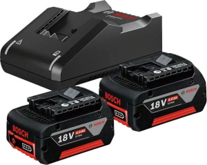 Комплект 2x аккумулятор 18V 4.0Ah + зарядное устройство GAL 18V-40 Bosch Professional (1600A019S0)