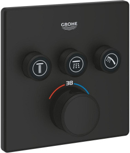 Смеситель для ванны Grohe Grohtherm SmartControl 102167KF00, черный матовый