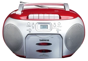 CD-проигрыватель с FM-радио и кассетой Lenco SCD-420, красный