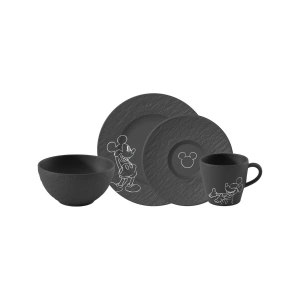 Набор посуды Villeroy & Boch Manufacture Mickey Mouse (4 предмета, чёрный)