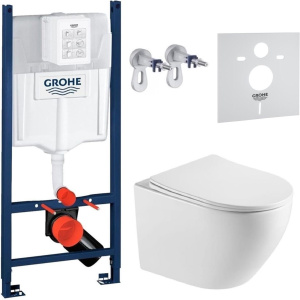 Инсталляция для унитаза, комплект Grohe FRAME + унитаз TORNADO IMPRESE