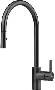 Кухонный кран Franke Eos Neo pull-out spray 115.0613.671, черная нержавеющая сталь
