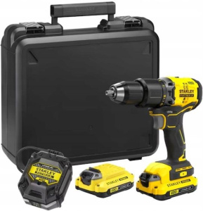 Дрель-шуруповерт ударная аккумуляторная Stanley V20 SFMCD715C2KQW с 2 АКБ