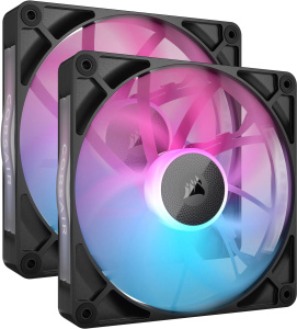 Вентилятор для корпуса Corsair iCUE LINK RX140 RGB CO9051020WW, черный, 2шт