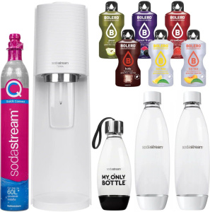 Сатуратор Sodastream Terra White, белый, 3 бутылки + сироп Bolero