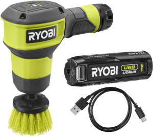 Аккумуляторная щетка для чистки RYOBI RSCR4120G с АКБ