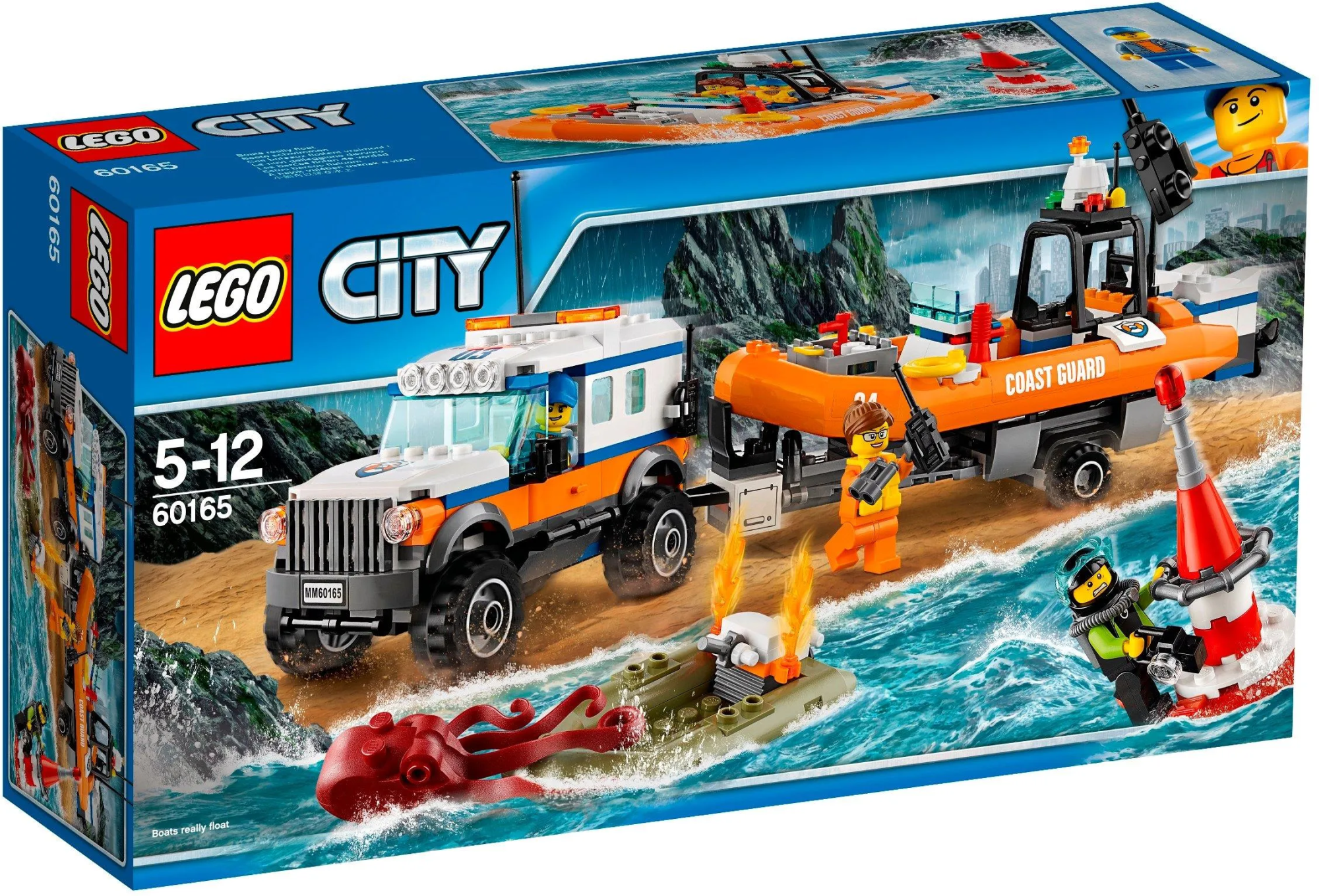 Конструктор LEGO City 60165 Внедорожник спасателей со спасательным катером