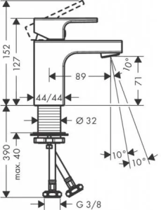 Смеситель для раковины Hansgrohe Vernis Shape 70 71567000