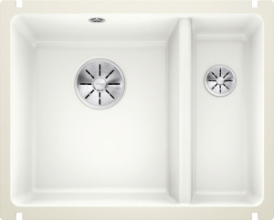 Кухонная мойка Blanco Subline 350/150-U Ceramic PuraPlus 523741, белый