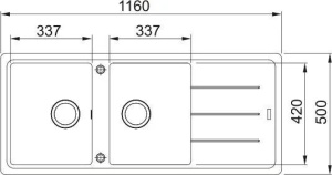 Кухонная раковина Franke Basis BFG 621-116 114.0676.260, бежевый