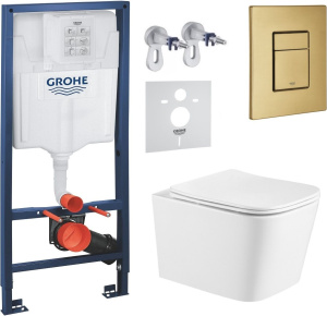 Комплект инсталляции Grohe с унитазом Imprese Alba Tornado