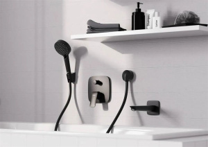Смеситель для ванны Hansgrohe Logis 71410670, черный матовый
