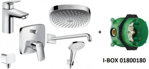 Душевой комплект Hansgrohe Logis Select 52054377 + 01800180