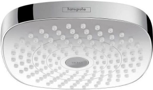 Верхний душ Hansgrohe Croma Select E 26528400 EcoSmart 2jet 180мм, белый и хром