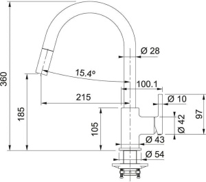 Кухонный кран Franke Lina pull-out 115.0626.082, ореховый
