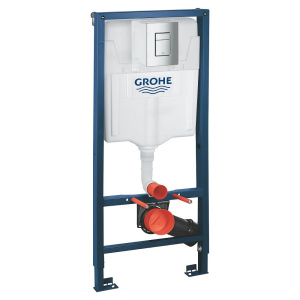 Комплект инсталляции с подвесным унитазом Grohe Solido Bau Ceramic (39930000, 39427000, 39492000), белый
