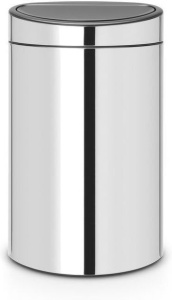 Мусорное ведро Brabantia Touch Bin New 112881, 40 л, полированная сталь