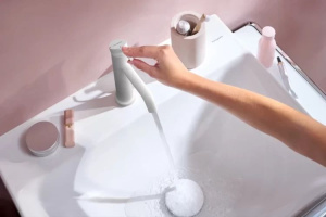 Смеситель для раковины Hansgrohe Tecturis S 110 73310700, белый матовый