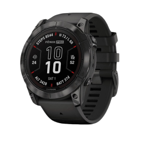 Часы Garmin Fenix 7X Pro Sapphire Solar Carbon Grey Black Band (010-02778-11)